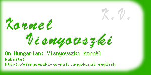 kornel visnyovszki business card